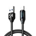 Wozinsky WUACC1 USB A - USB C Cable with Display 66W 6A 1m - Black - Cell phone cables<<<HurtelXML