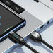 Wozinsky WUACC1 USB A - USB C Cable with Display 66W 6A 1m - Black - Cell phone cables<<<HurtelXML