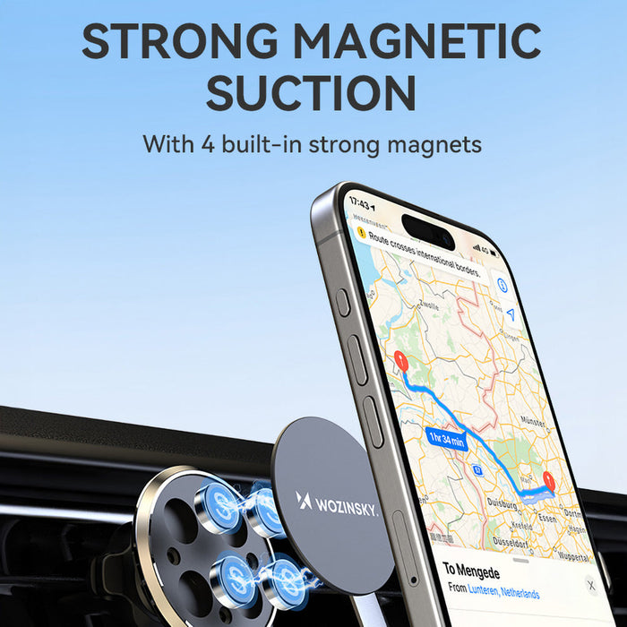 Wozinsky WUMKO magnetic phone holder for car air vent - black - Uchwyty samochodowe do telefonów<<<HurtelXML