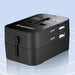 Wozinsky WUTWC travel adapter universal 24W EU / US / AUS / UK / 2x USB-A - black - Cell phone USB charger<<<HurtelXML