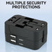 Wozinsky WUTWC travel adapter universal 24W EU / US / AUS / UK / 2x USB-A - black - Cell phone USB charger<<<HurtelXML