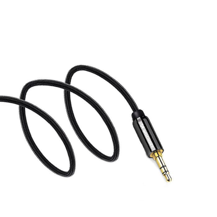 Wozinsky AUX Cable Angled (Male-Male) Mini Jack Cable 2m Black