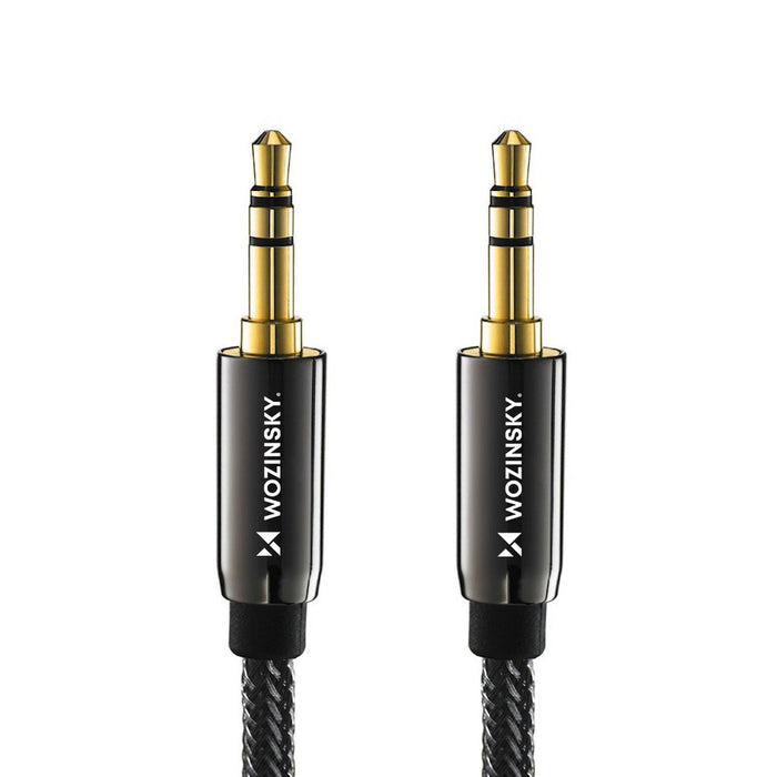 Wozinsky universal mini jack cable 2x AUX cable 1.5 m black