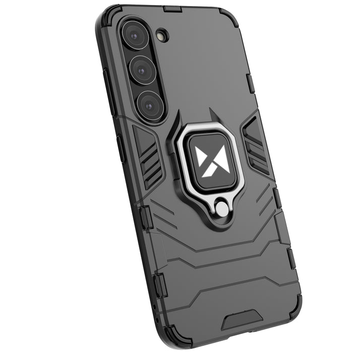 Wozinsky Ring Armor case for Samsung Galaxy S23 armored cover magnetic holder ring black