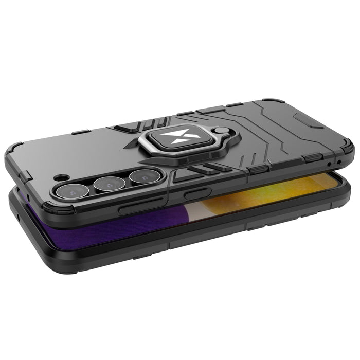 Wozinsky Ring Armor case for Samsung Galaxy S23 armored cover magnetic holder ring black