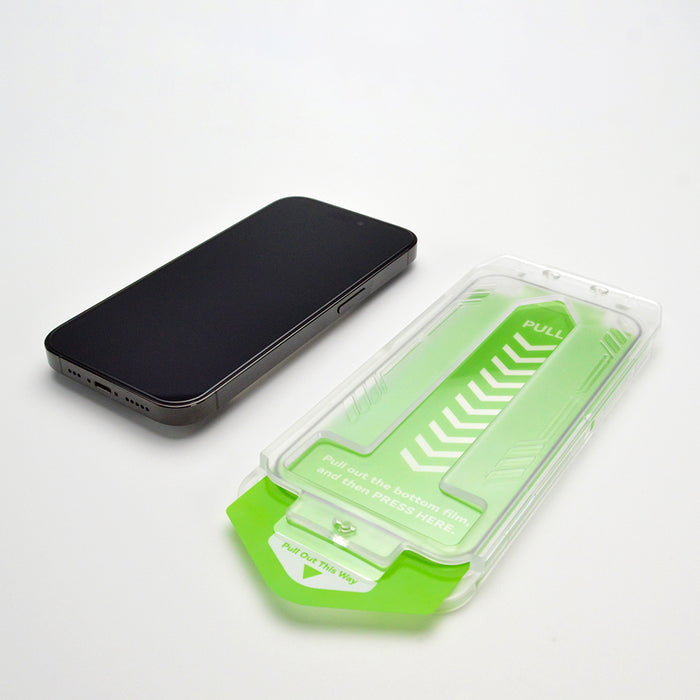 9H tempered glass with mounting frame for iPhone 14 Pro Max Wozinsky Premium Glass - black
