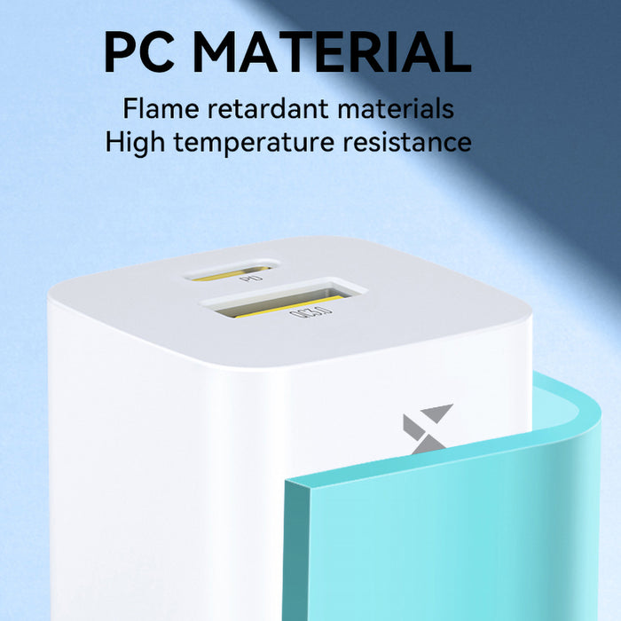 Wozinsky WWCEAC GaN USB-A USB-C 33W wall charger - white