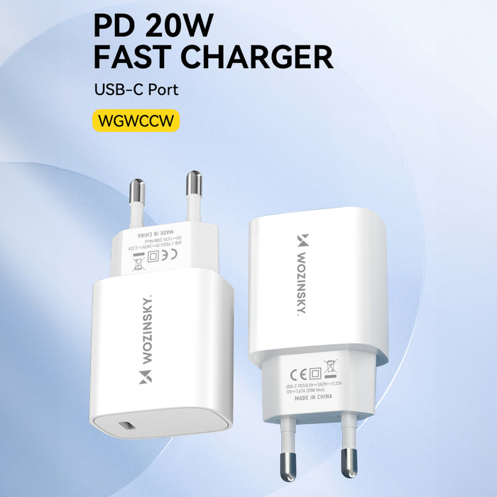 Wozinsky WGWCCW 20W USB-C wall charger - white