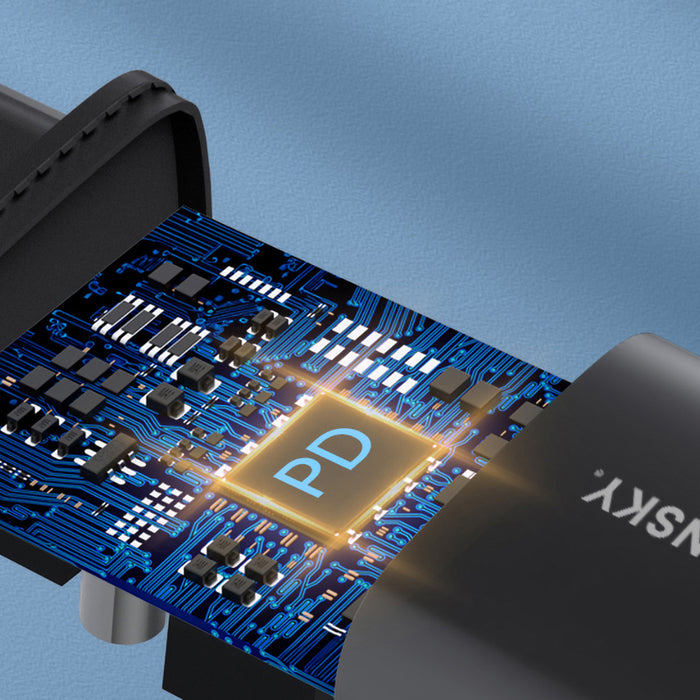 Wozinsky WGWCB USB-A USB-C 20W wall charger - black