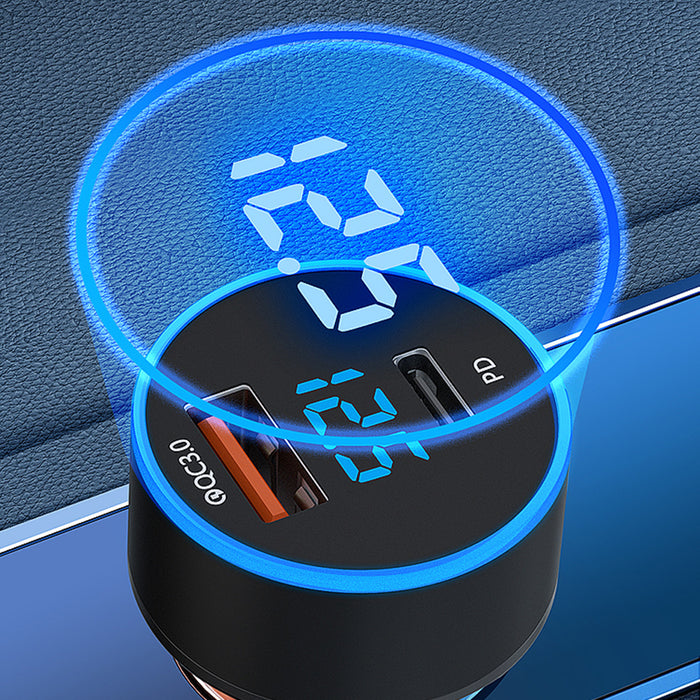 Wozinsky WDCCAC USB-C USB-A 36W car charger - black