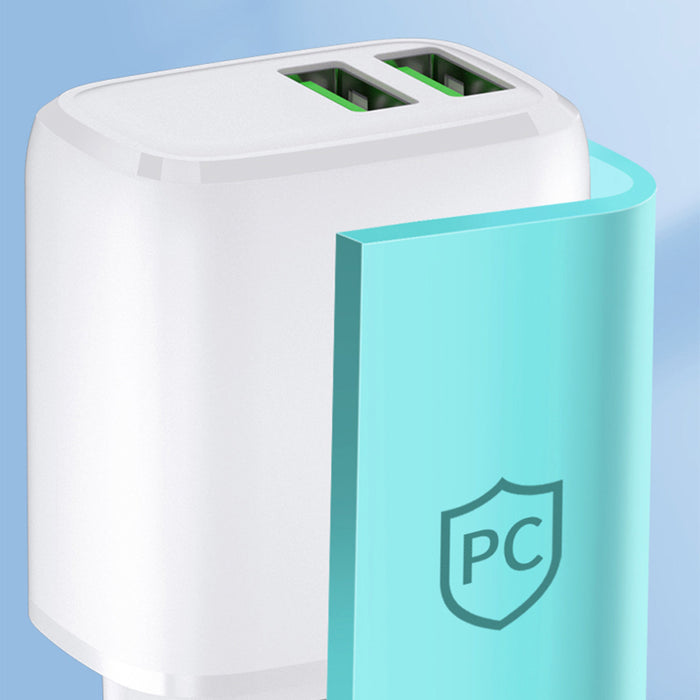 Wozinsky CUWCW 2.4A 2 x USB-A wall charger - white