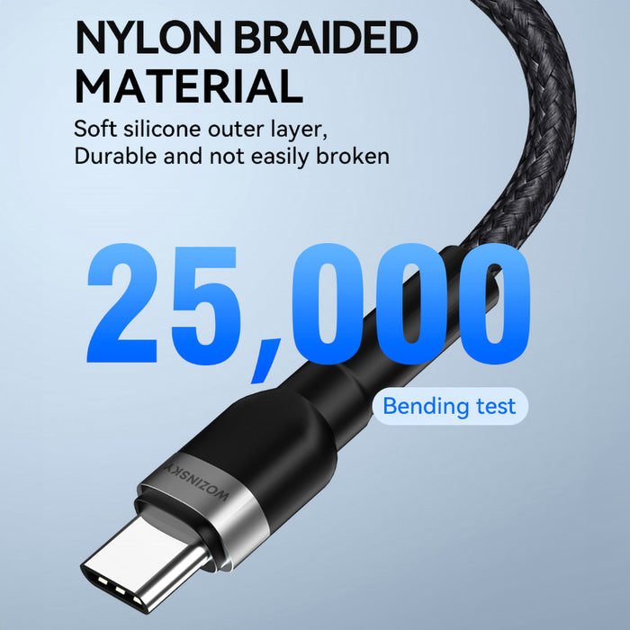 Wozinsky WNBCC1 USB-C / USB-C PD 65W cable 1 m - black