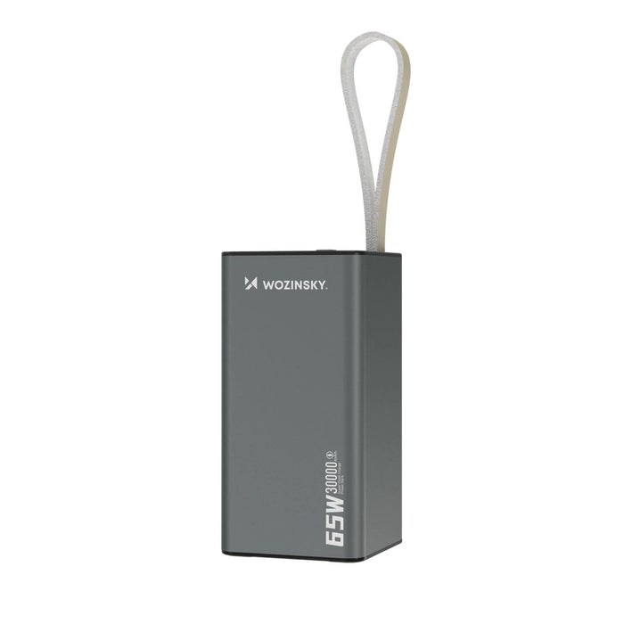 Powerbank Wozinsky K65+ 65W 30000mAh 2x USB-C, 1x USB-A 65W - gray
