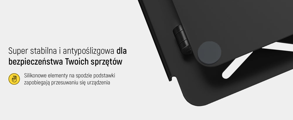 Wozinsky WRS-CPY84SB 360 Aluminum Laptop and Tablet Stand + Free Smartphone Stand - Black