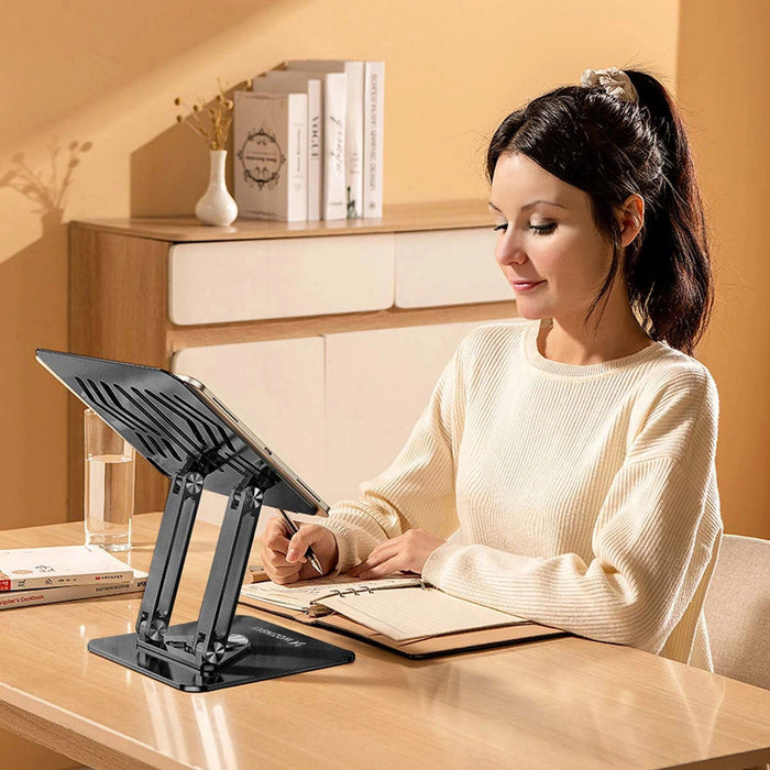 Wozinsky WRS-CPY84SB 360 Aluminum Laptop and Tablet Stand + Free Smartphone Stand - Black