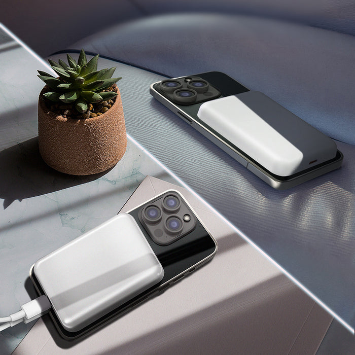Wozinsky WRW349YWS 10000 mAh Magnetic Power Bank - White