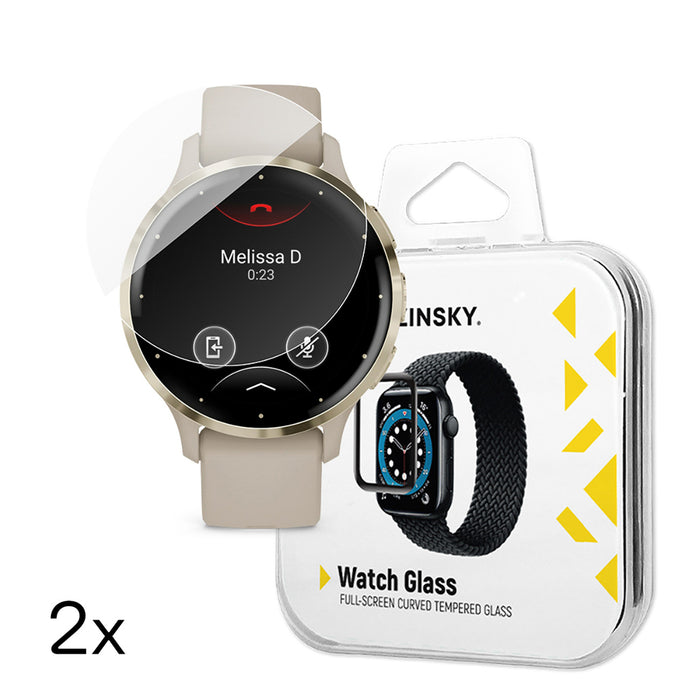 Wozinsky Full Glue Tempered Glass for Garmin Venu 3S 41mm (2 pcs.)