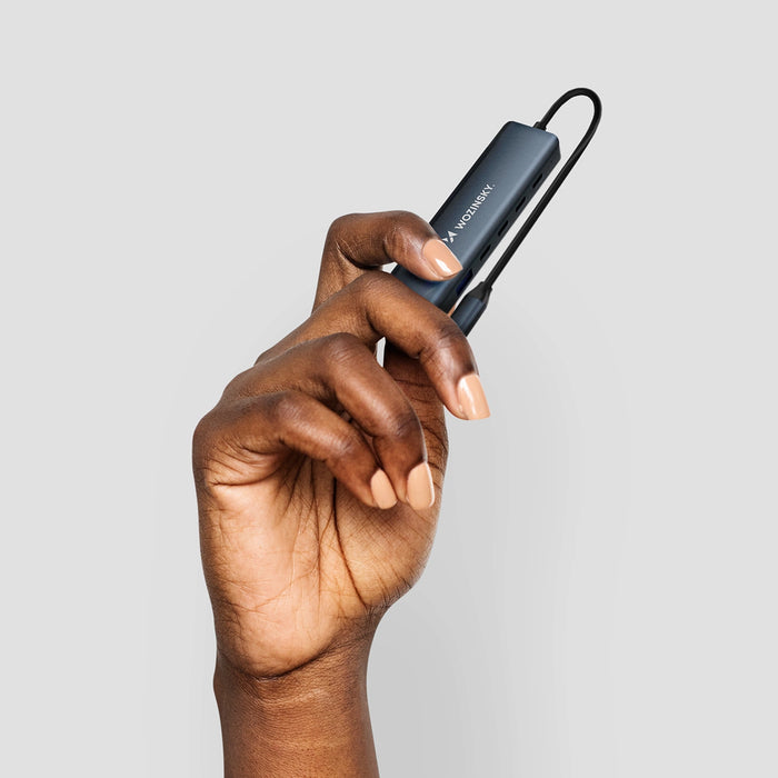 USB-C 6 in 1 Hub Wozinsky WHBC10Y4S Multifunctional, Aluminum, with 25 cm Cable - Gray