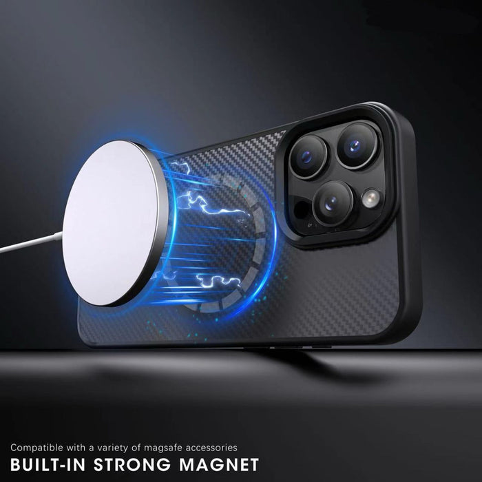 Wozinsky Carbon Fiber Case with MagSafe for Samsung Galaxy S25 Ultra - Black