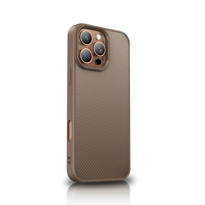 Wozinsky Carbon Fiber Case with MagSafe for Samsung Galaxy S25+ - Brown