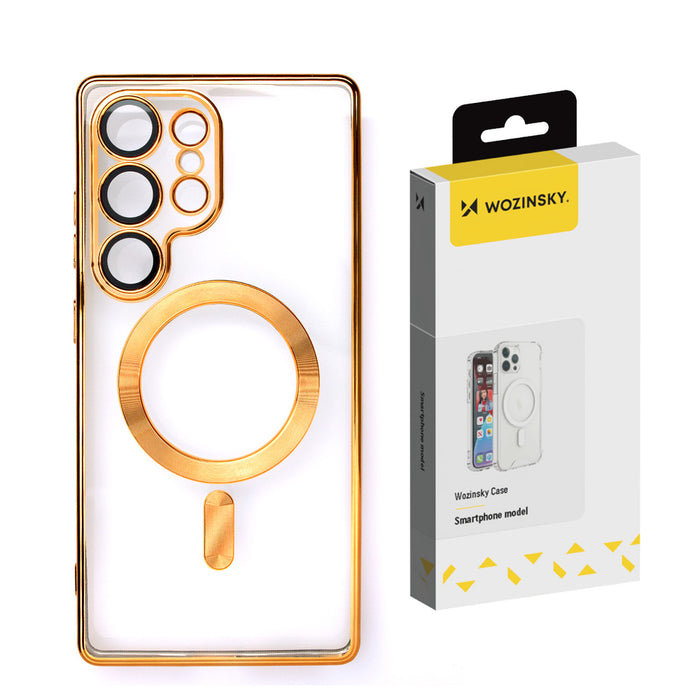 Wozinsky Electroplated Case with Magsafe for Samsung Galaxy S25+ - Gold