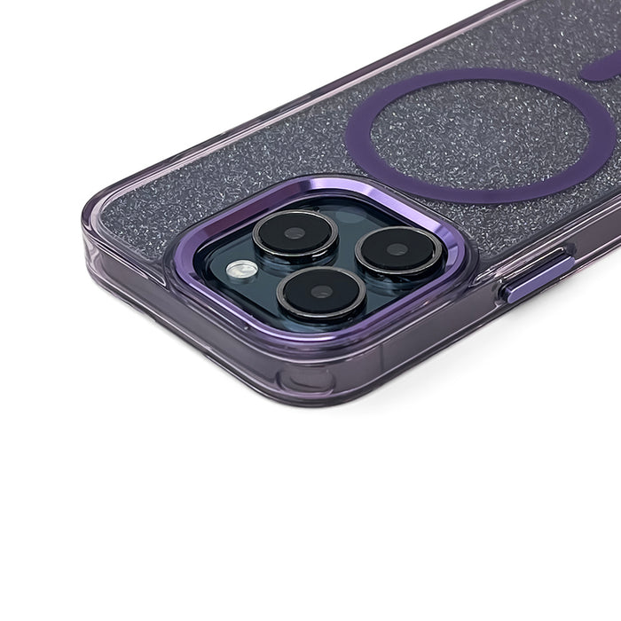 Wozinsky Glitter Case with Mag Safe for Samsung Galaxy S25 - Purple with Glitter