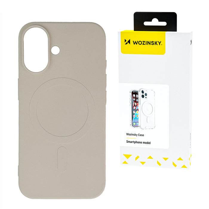 Wozinsky Silicone Case Magsafe Magnetic Case for Samsung Galaxy S25 - Beige