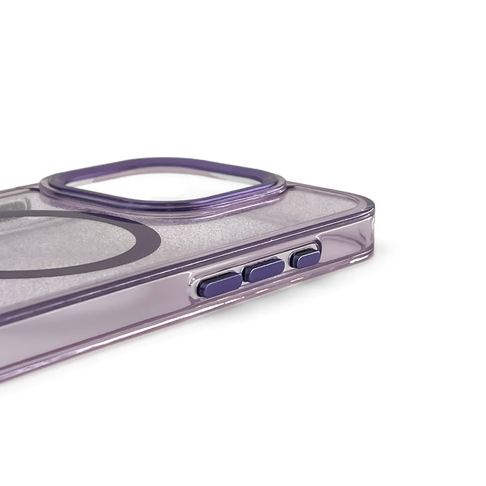 Wozinsky Glitter Case MagSafe for Samsung Galaxy S24 FE - Purple with Glitter