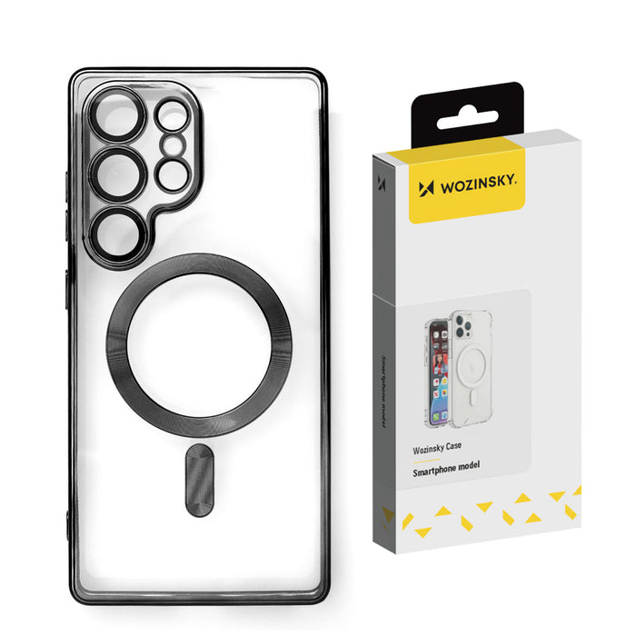 Wozinsky Electroplated Magsafe case for Samsung Galaxy S24 FE - black