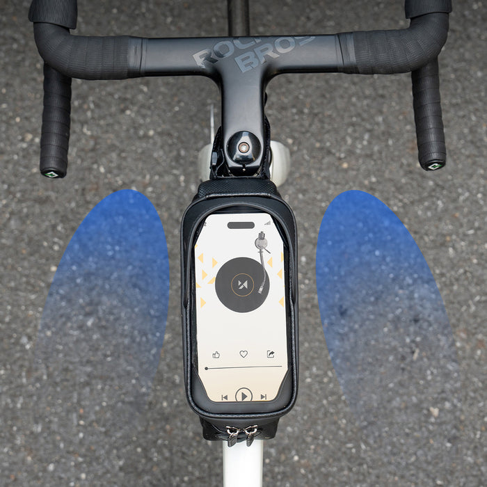 Wozinsky bicycle bag for the frame, armored, with a phone pocket, 1.7 l - black