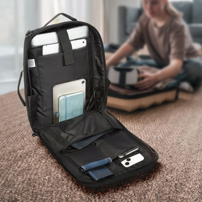 Wozinsky Premium 15.6'' Laptop Backpack/Bag with Strap - Black