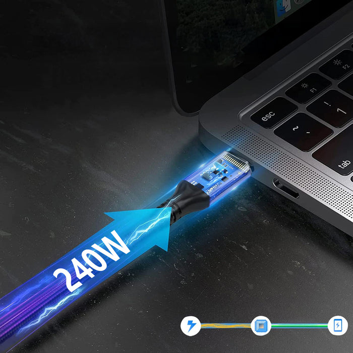 Wozinsky WPS-UY41S USB-C USB4 Cable 40Gb/s 240W 1m 4K - Black
