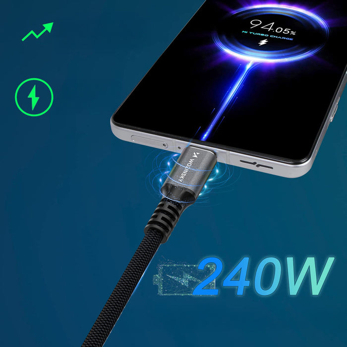 Wozinsky WPS-UY415S USB-C USB4 Cable 40Gb/s 240W 1.5m 4K - Black