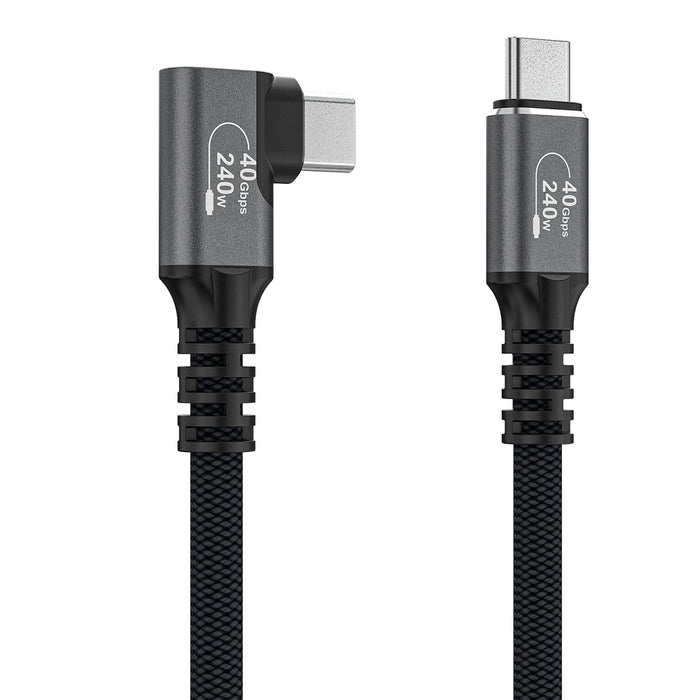 Wozinsky WPS2-UY41S USB-C USB4 40Gb/s 240W 2m Angled Cable - Black