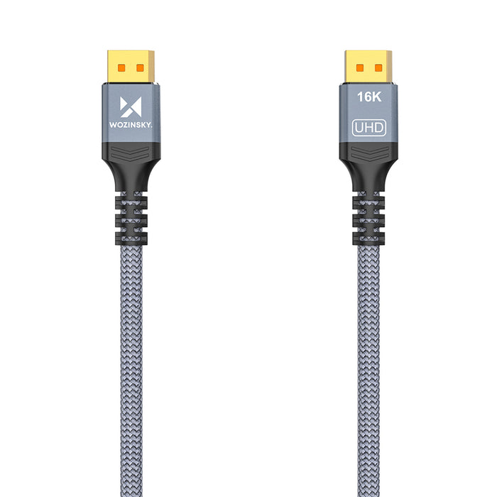 Wozinsky WPS-16AYL1S DisplayPort 2.1 Cable 80 Gb/s 16K@60Hz 8K@120Hz 4K@240Hz HDR HDCP DSC 1m - Black