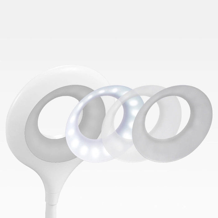 Mini Wozinsky Wireless LED Reading Lamp with Clip + USB-C Cable - White