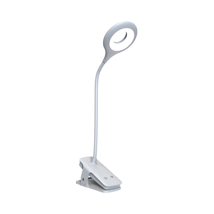 Mini Wozinsky Wireless LED Reading Lamp with Clip + USB-C Cable - White