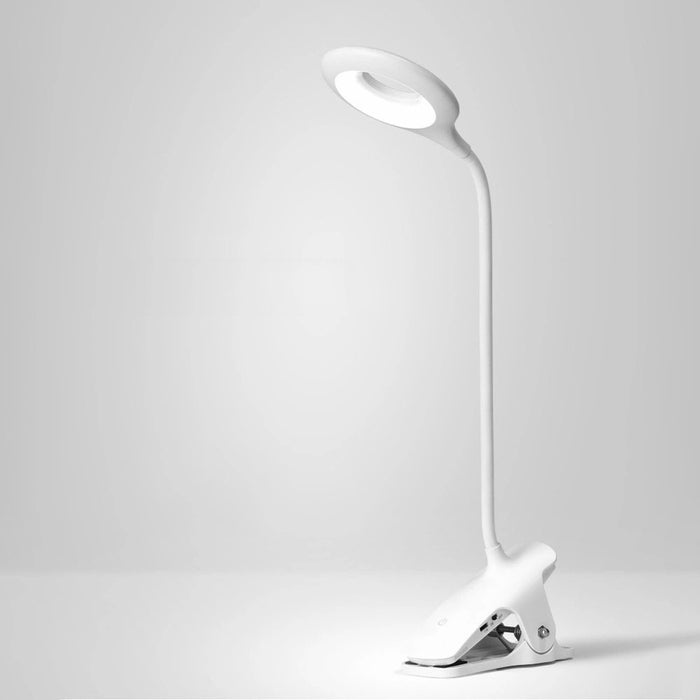 Mini Wozinsky Wireless LED Reading Lamp with Clip + USB-C Cable - White