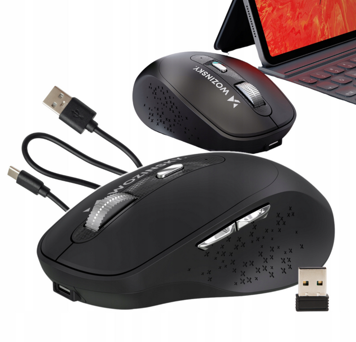 Wozinsky WMGK-1134 Ergonomic Wireless Mouse - Black