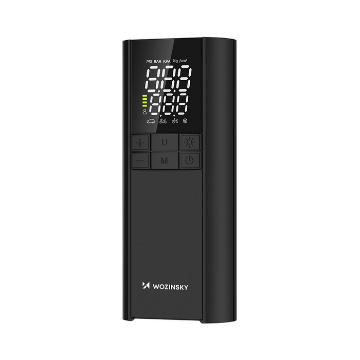 Wozinsky WPEP-8000 compressor, electric pump, 8000mAh power bank, flashlight - black