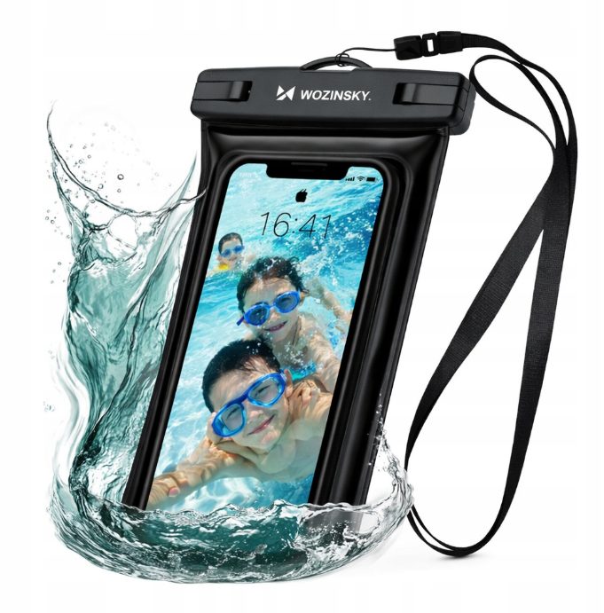Wozinsky WWE-01 waterproof case with PVC armband - black
