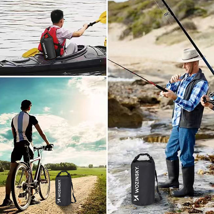 Wozinsky WWK-10 waterproof bag for sup kayak 10l - black