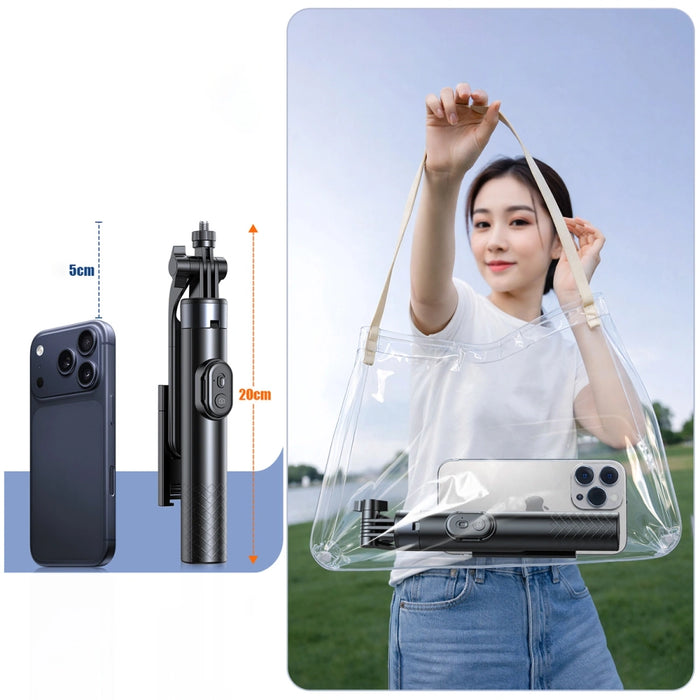 Wozinsky Selfie stick WC1Y30S telescopic tripod 1.3m with phone holder - black