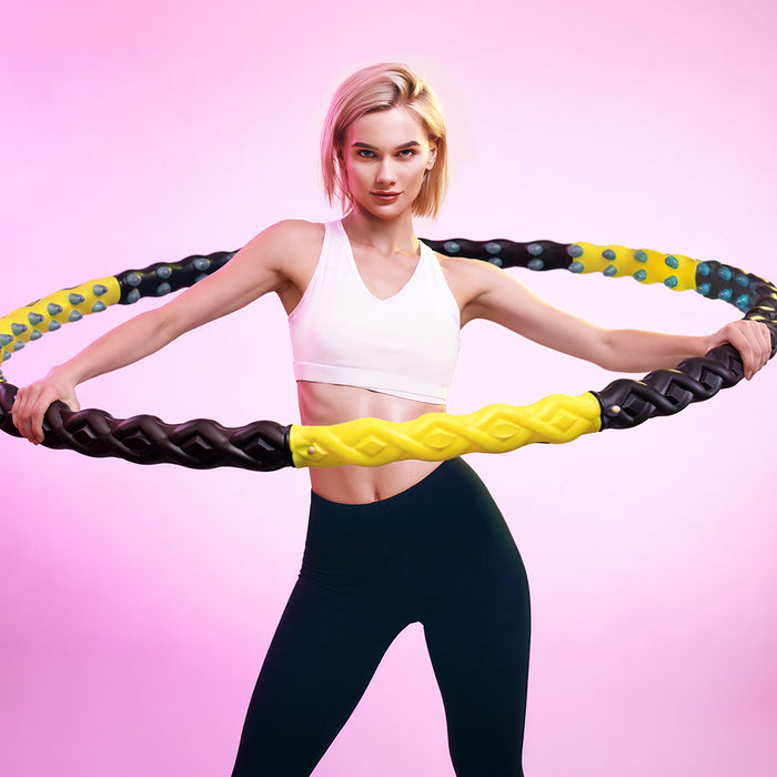 Wozinsky WHH-110 Hula Hoop Massager with Nodules - Black and Yellow