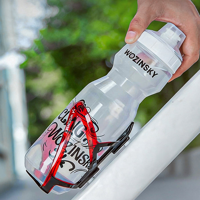 Wozinsky WUR-01BR Bike Bottle Holder Basket - Black and Red