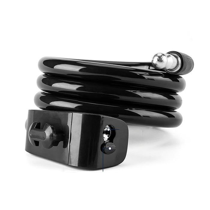 Wozinsky WPB-01R Portable Bike Lock with Anti-Theft Cable and 2 Keys for Electric Bikes and Motorcycles - Black