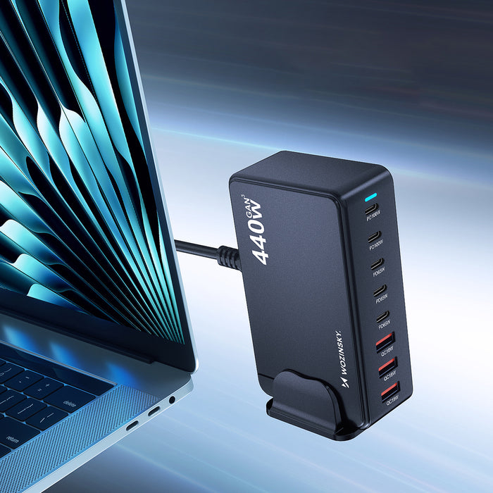 Wozinsky WSL-440 GaN QC3 Charging Station - 185W - Black