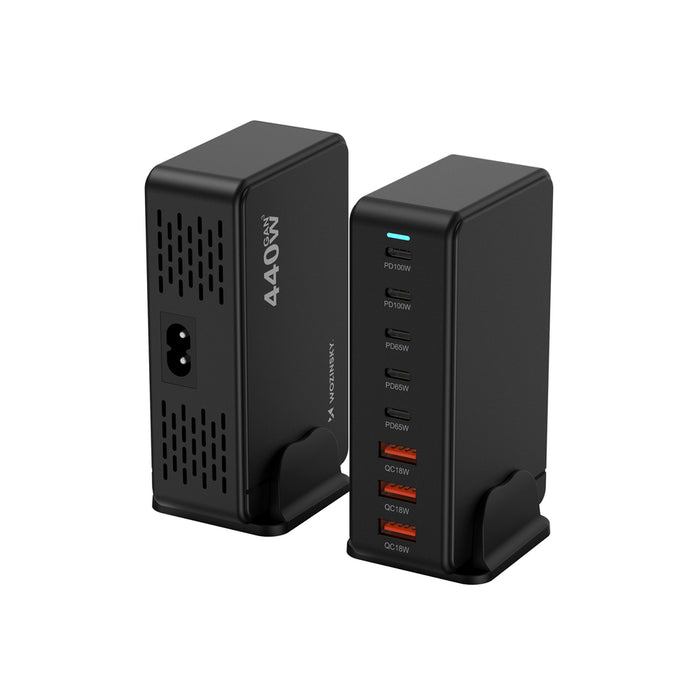 Wozinsky WSL-440 GaN QC3 Charging Station - 185W - Black