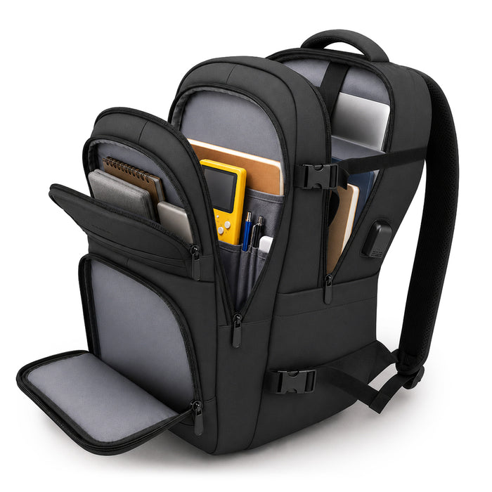 Wozinsky WPW-20L Backpack with Laptop Pocket for 15" Travel 40x20x25 cm for Hand Luggage - Black