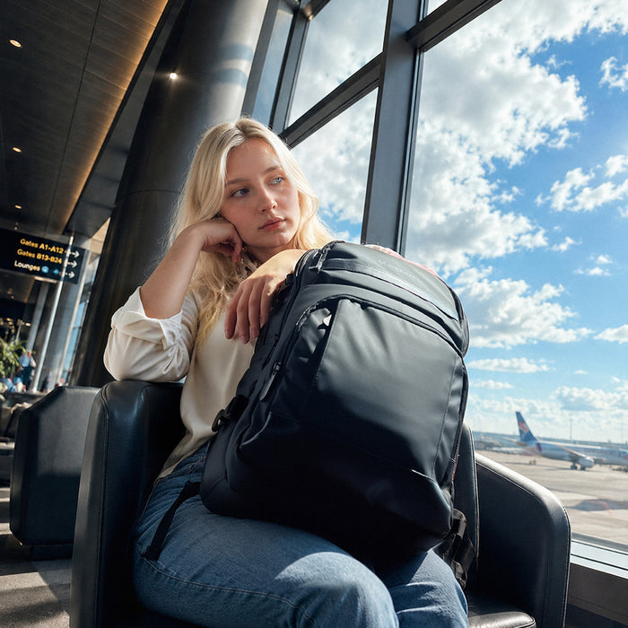 Wozinsky WPW-20L Backpack with Laptop Pocket for 15" Travel 40x20x25 cm for Hand Luggage - Black